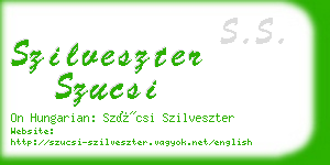 szilveszter szucsi business card